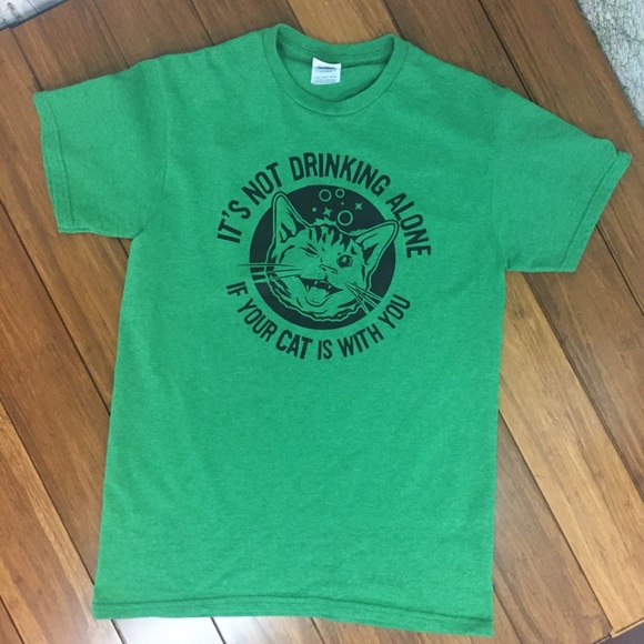 Graphic Tee Cats & Drinking - Picture 2 of 4